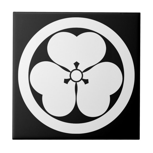 Wood sorrel in circle tile (Front)