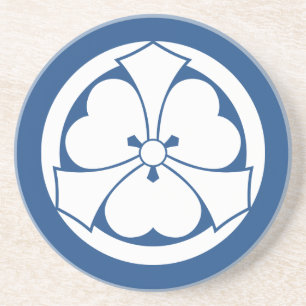 Wood sorrel with jut-out-swords in circle coaster