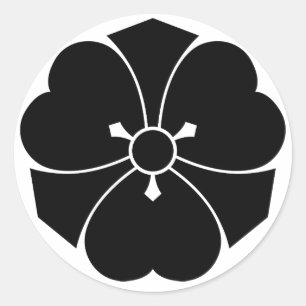 Wood sorrel with swords classic round sticker