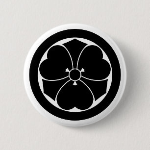Wood sorrel with swords in a circle 6 cm round badge