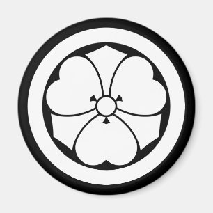 Wood sorrel with swords in circle 1 magnet