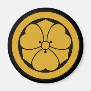 Wood sorrel with swords in circle 1 magnet