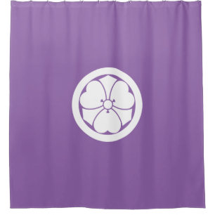 Wood sorrel with swords in circle 1 shower curtain