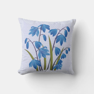 Wood squill floral pillow