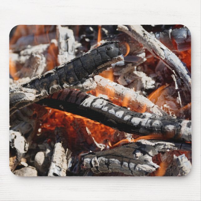 wood stock fire mouse mat (Front)