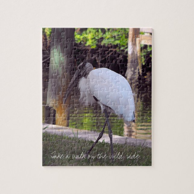 Wood Stork Walking Jigsaw Puzzle (Vertical)