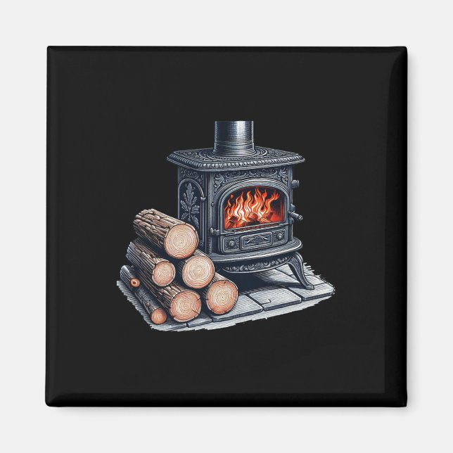 Wood Stove  Magnet (Front)