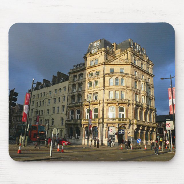 Wood Street, Cardiff, Wales Mouse Mat (Front)