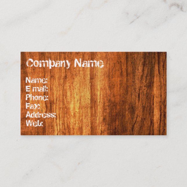 Wood Style Business Card (Front)
