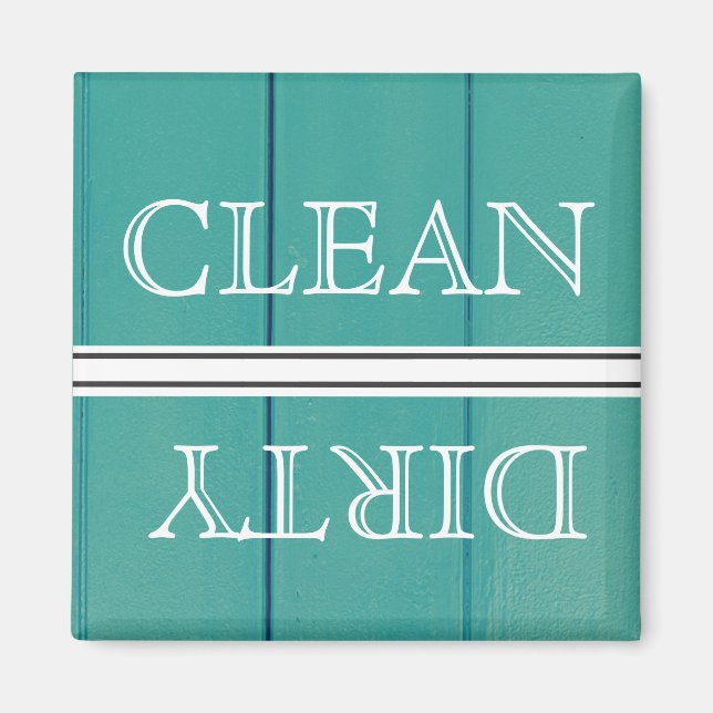 Wood Style Dishwasher Magnet Clean & Dirty (Front)