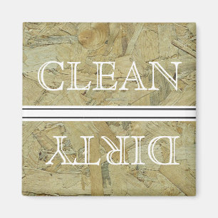 Wood Style Dishwasher Magnet Clean & Dirty