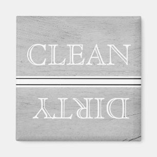 Wood Style Dishwasher Magnet Clean & Dirty