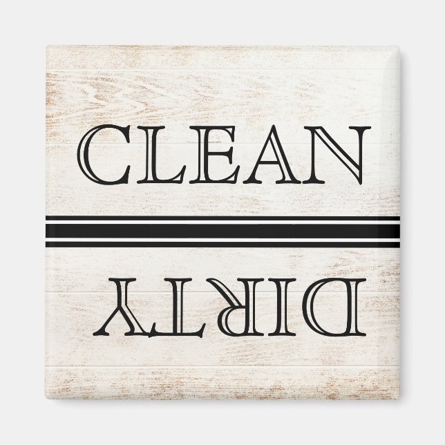 Wood Style Dishwasher Magnet Clean & Dirty (Front)