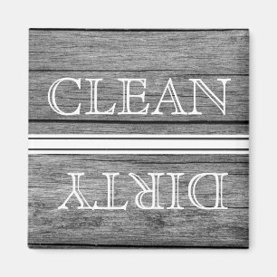 Wood Style Dishwasher Magnet Clean & Dirty