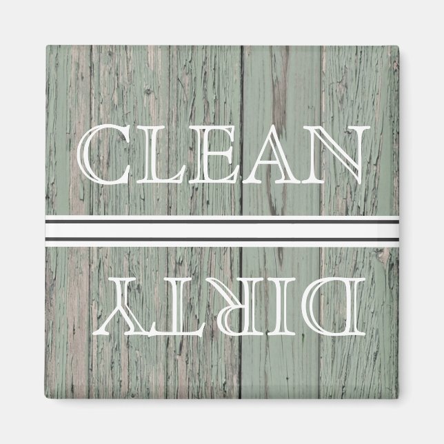 Wood Style Dishwasher Magnet Clean & Dirty (Front)