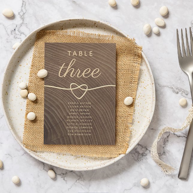 Wood Table Number Seating Chart (Creator Uploaded)