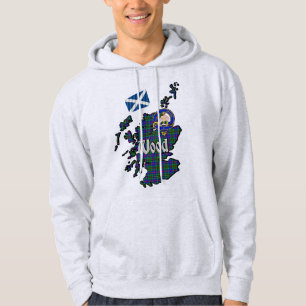 Wood Tartan Map & Badge Hoodie