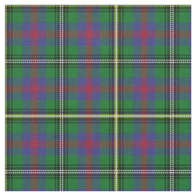 Wood Tartan Print Fabric (Close Up)