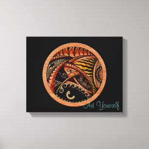 Wood Tattoo Canvas Print