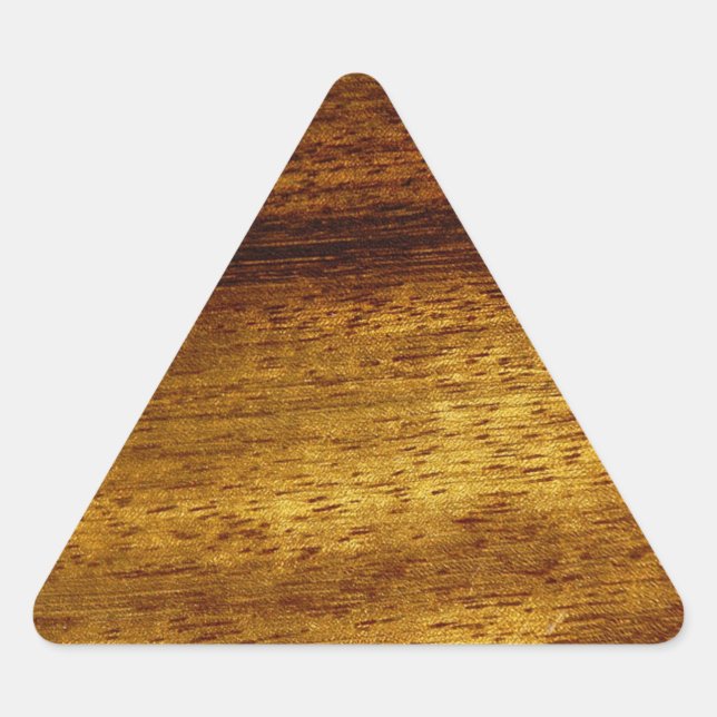 Wood teak triangle sticker (Front)