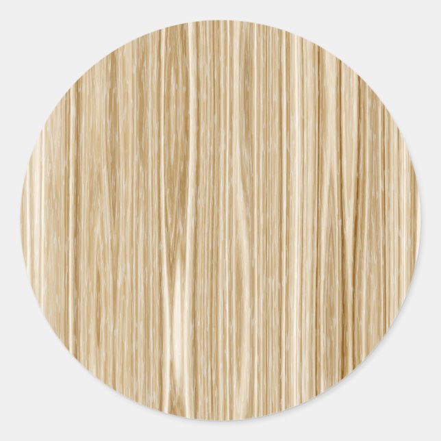 wood texture classic round sticker (Front)