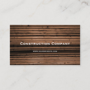 Wood Texture Construction Business Card