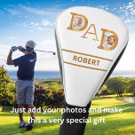 Wood Texture DAD Two Photos Name  Golf Head Cover<br><div class="desc">Can't miss that this one is for DAD in wood texture -- a customised version with his Name for golfers and space for two photos. A wonderful gift idea for (husband / significant other). Could also be a perfect holiday or retirement gift idea. if you need any design assistance or...</div>