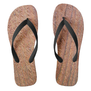 Wood Texture Flip Flops