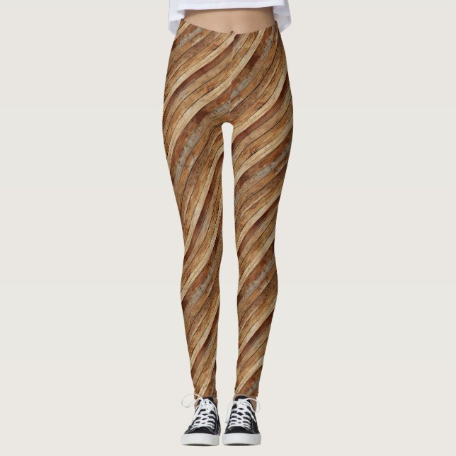 Wood Texture Leggings (Front)