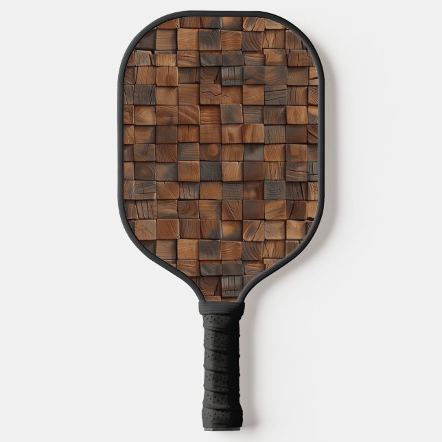 Wood Texture Pickleball Paddle (Front)