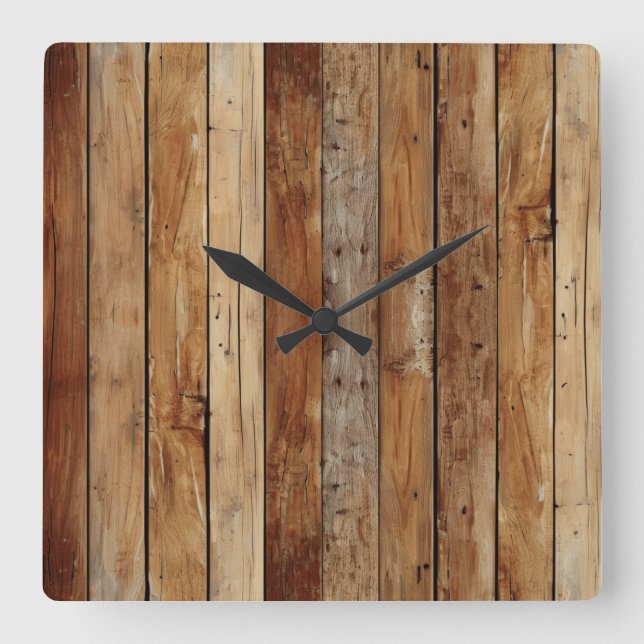 Wood Texture Wall Clock (Front)