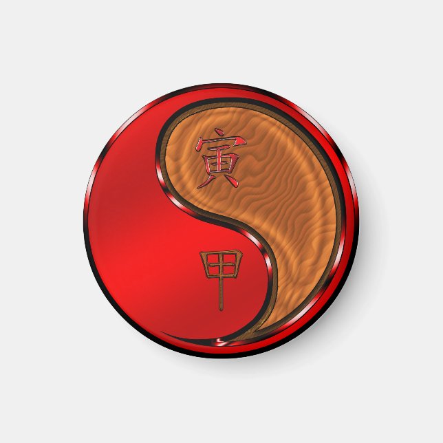 Wood Tiger Magnet (Front)