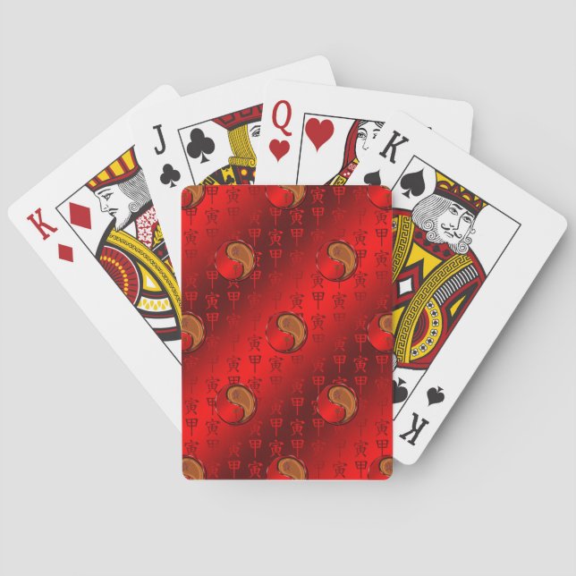 Wood Tiger Playing Cards (Back)
