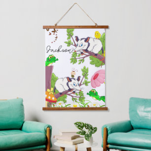Wood Topped Tapestries Possum Frog Chicks Floral