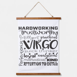 Wood topped Virgo Wall Tapestry