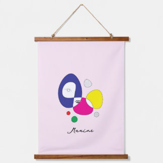 Wood Topped Wall Tapestry