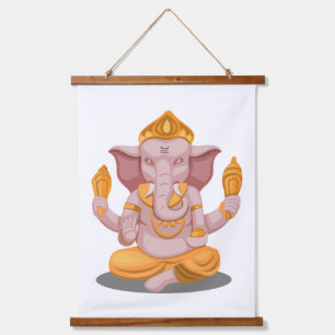 Wood Topped Wall Tapestry