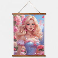 Wood Topped Wall Tapestry