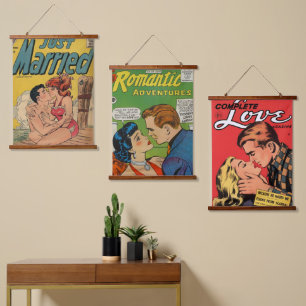 Wood Topped Wall Tapestry