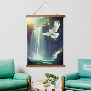 Wood Topped Wall Tapestry