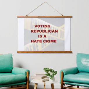 Wood Topped Wall Tapestry