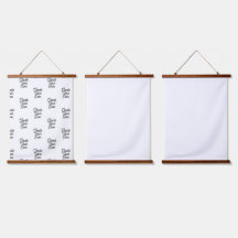 Wood Topped Wall Tapestry