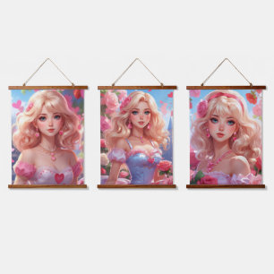 Wood Topped Wall Tapestry