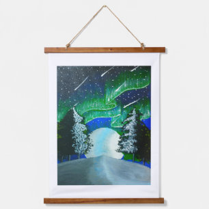 Wood Topped Wall Tapestry