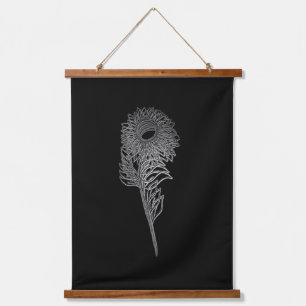 Wood Topped Wall Tapestry