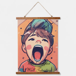 Wood Topped Wall Tapestry