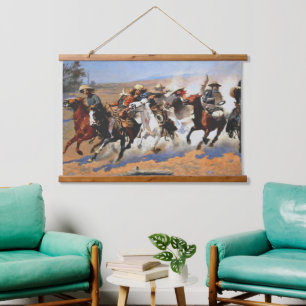 Wood Topped Wall Tapestry