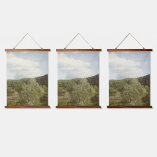 Wood Topped Wall Tapestry