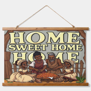 Wood Topped Wall Tapestry