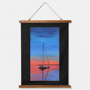Wood Topped Wall Tapestry mooring at sundown